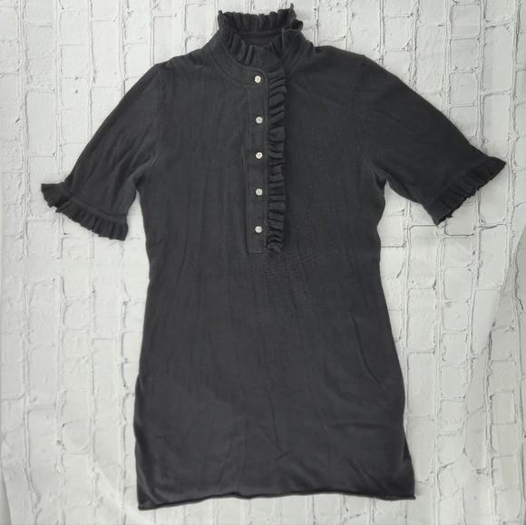 Tory Burch Black Tunic Silk/Cashmere Blend 3/4 sleeves Size M - Picture 1 of 9